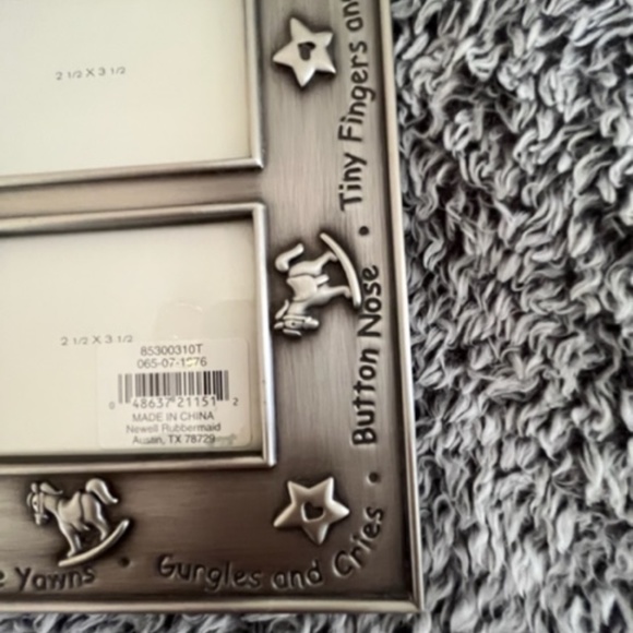 Adorable ~ Newell Rubbermaid Pewter Photo Frame ~ BABY ~ Never Used, NWOT - Picture 4 of 5
